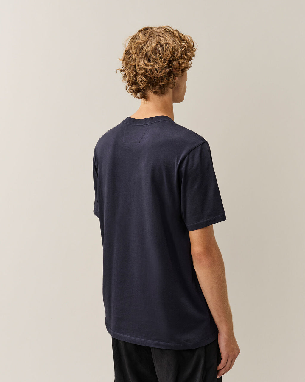 C.P. Company 30/1 Jersey Logo Patch T-Shirt in Navy