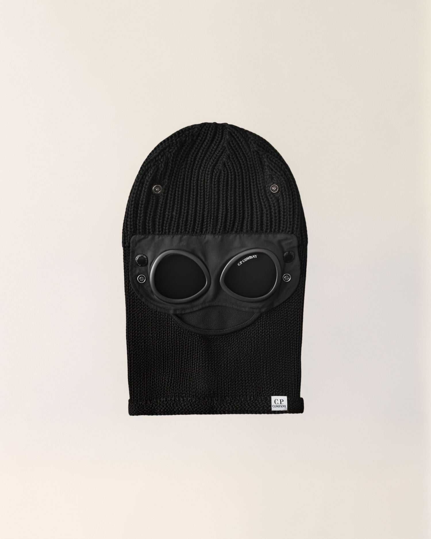 C.P. Company Merino Wool Goggle Balaclava in Black