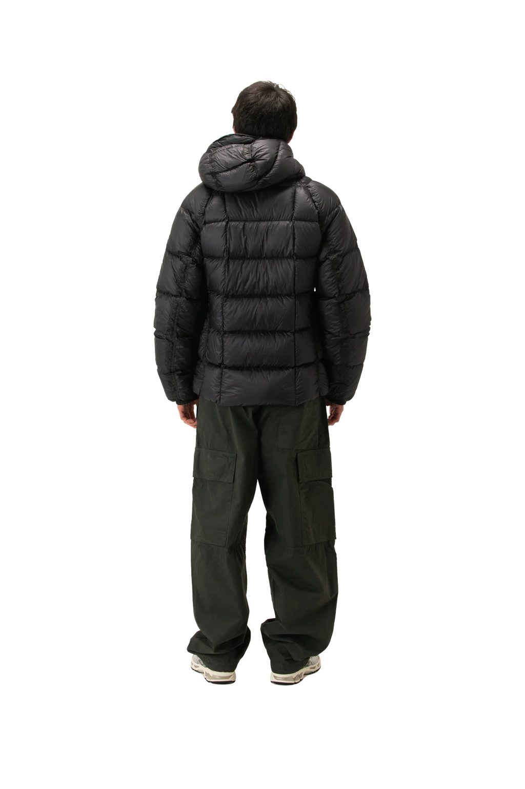 C.P. Company D.D. Shell Lens Puffer Jacket in Navy