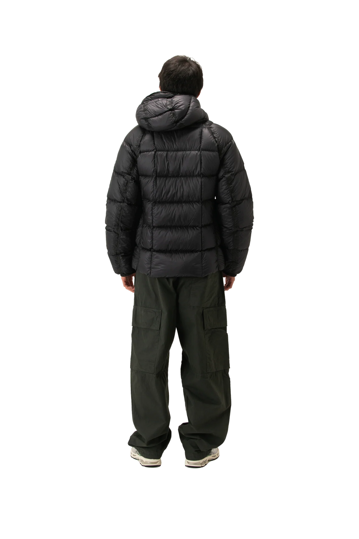 C.P. Company D.D. Shell Lens Puffer Jacket in Navy