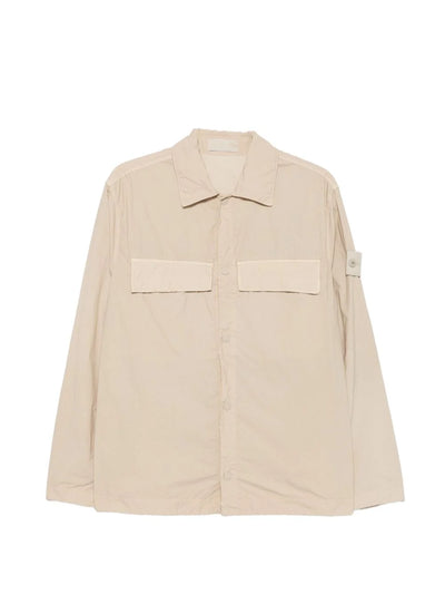 Stone Island Ghost Nylon Smerigliato Overshirt in Beige