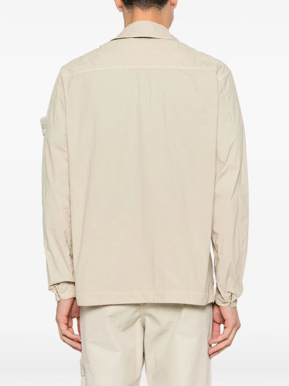 Stone Island Ghost Nylon Smerigliato Overshirt in Beige