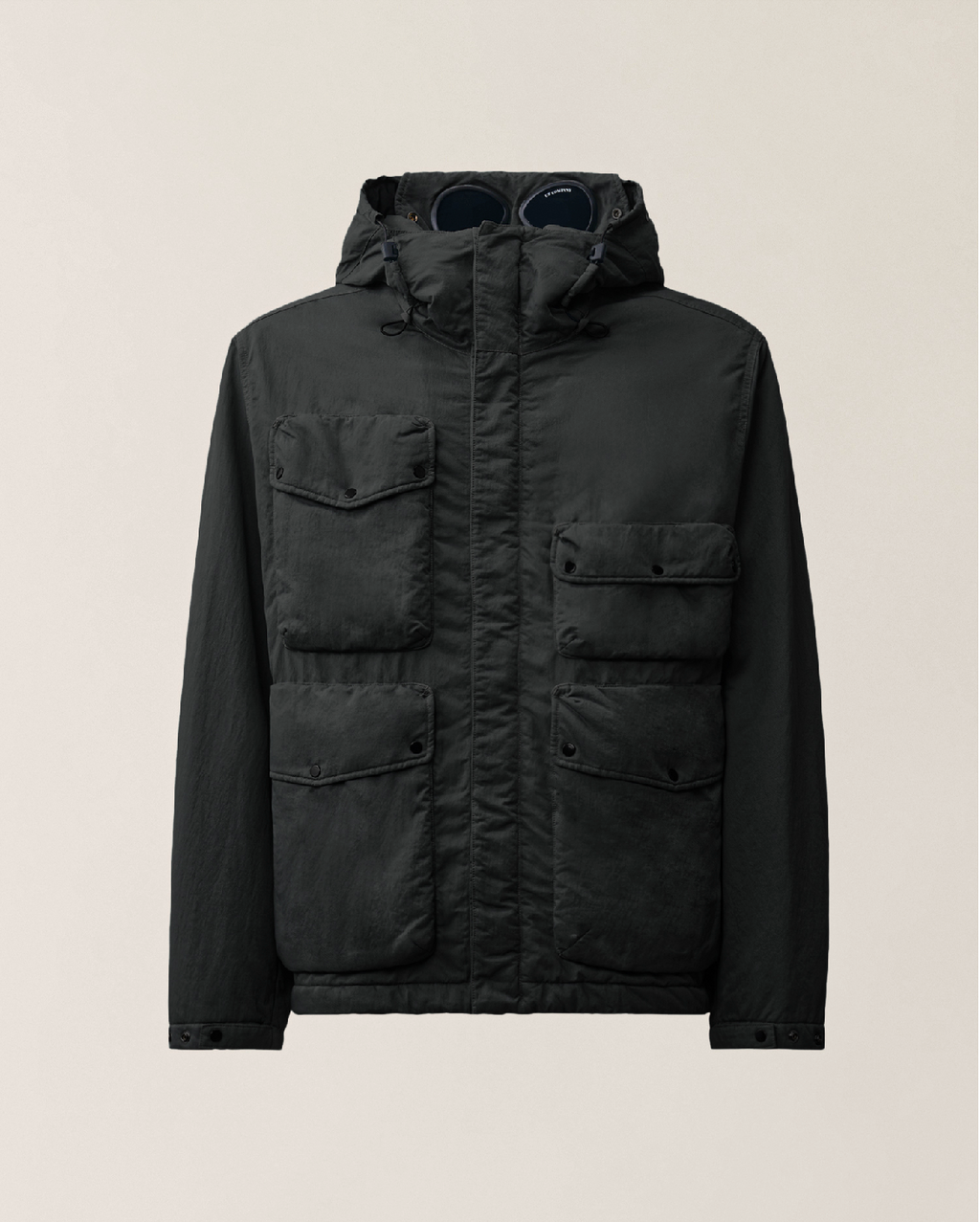 C.P. Company T-Flatt Padded Goggle Jacket in Black