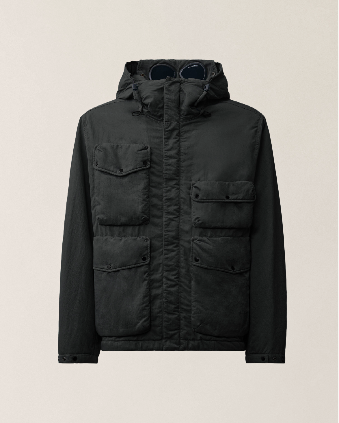 C.P. Company T-Flatt Padded Goggle Jacket in Black
