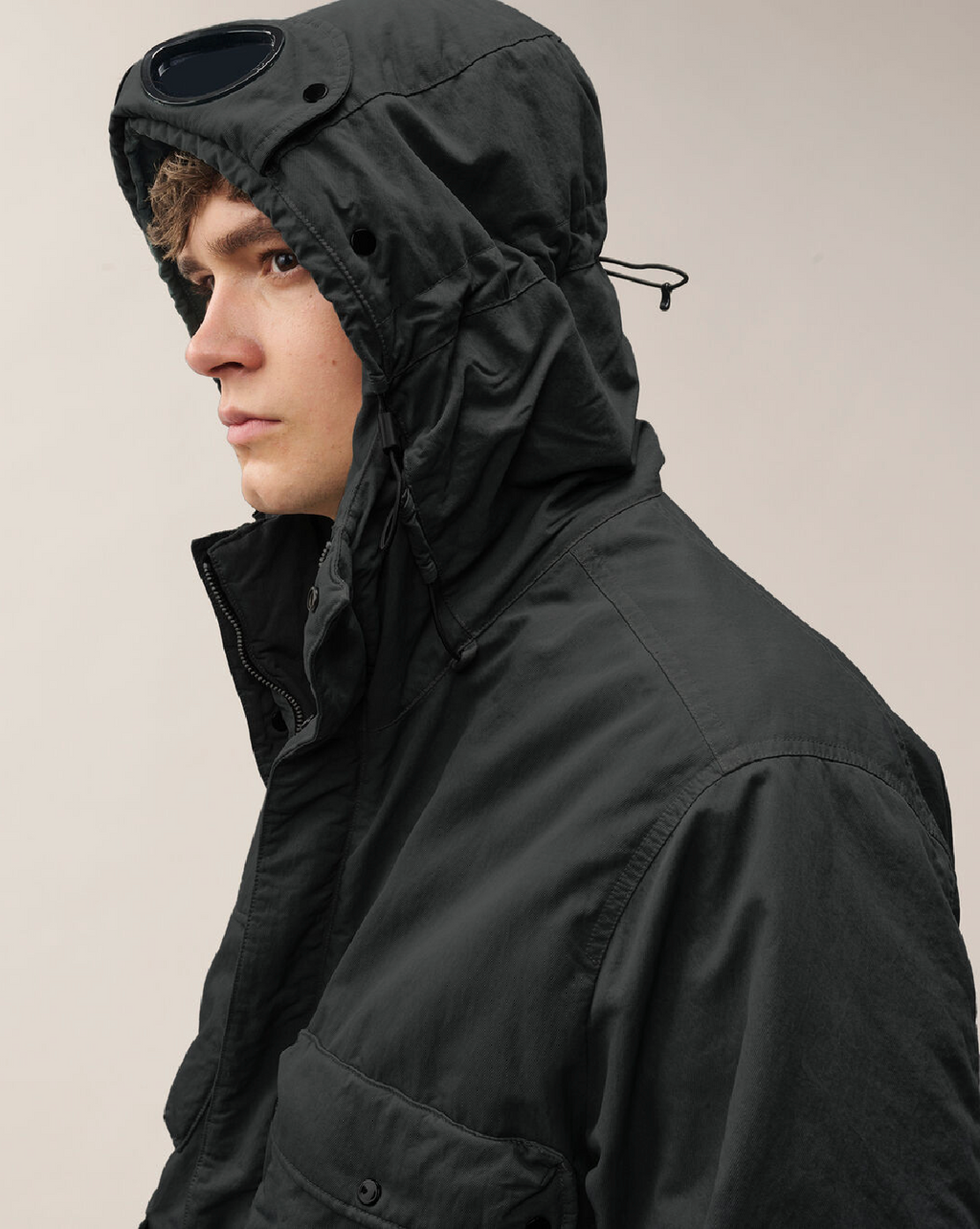 C.P. Company T-Flatt Padded Goggle Jacket in Black