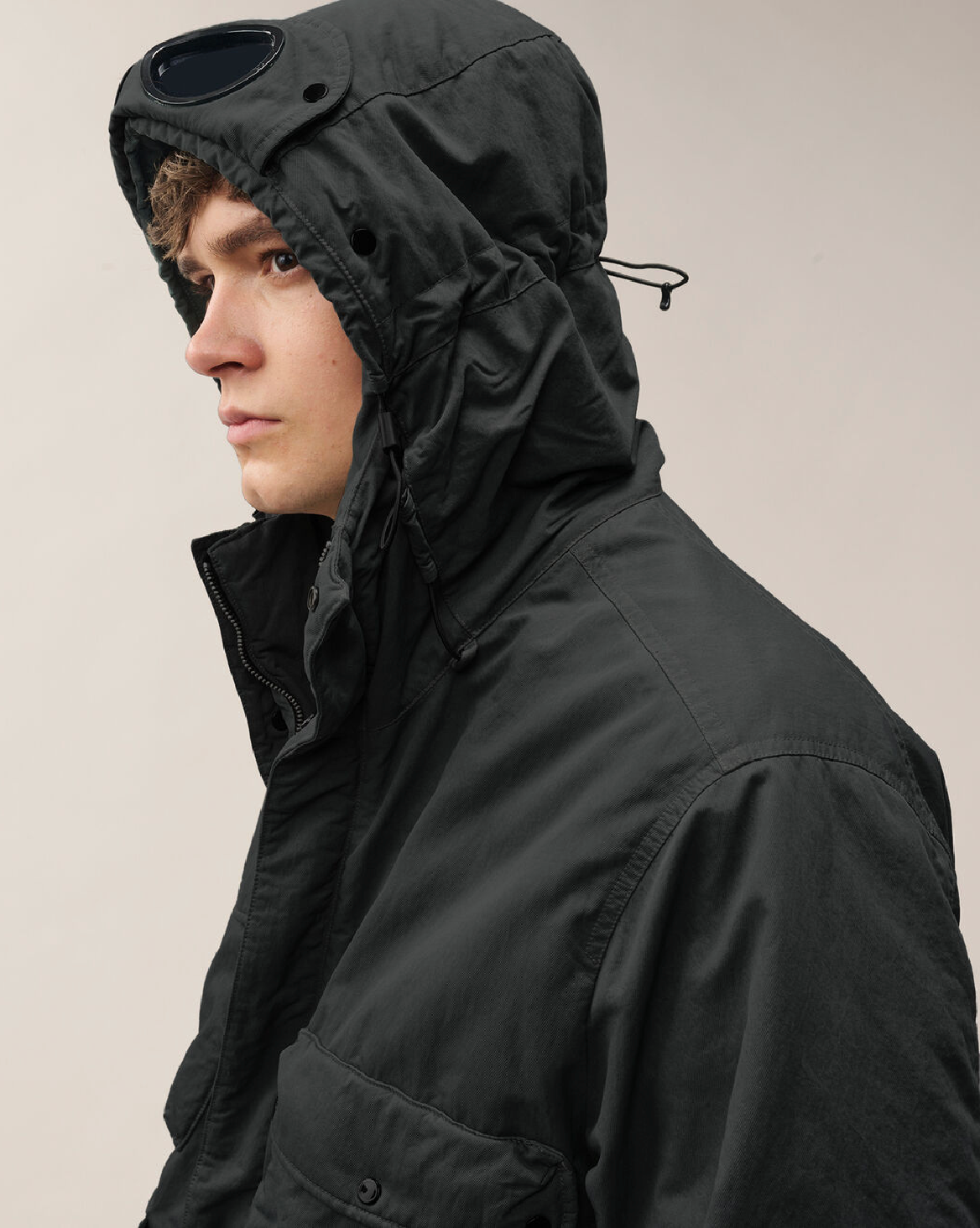C.P. Company T-Flatt Padded Goggle Jacket in Black