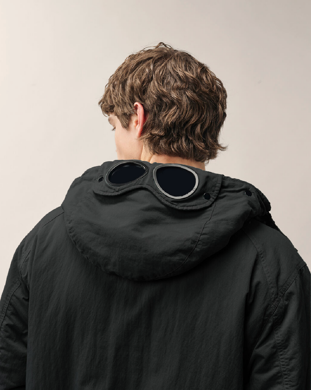 C.P. Company T-Flatt Padded Goggle Jacket in Black