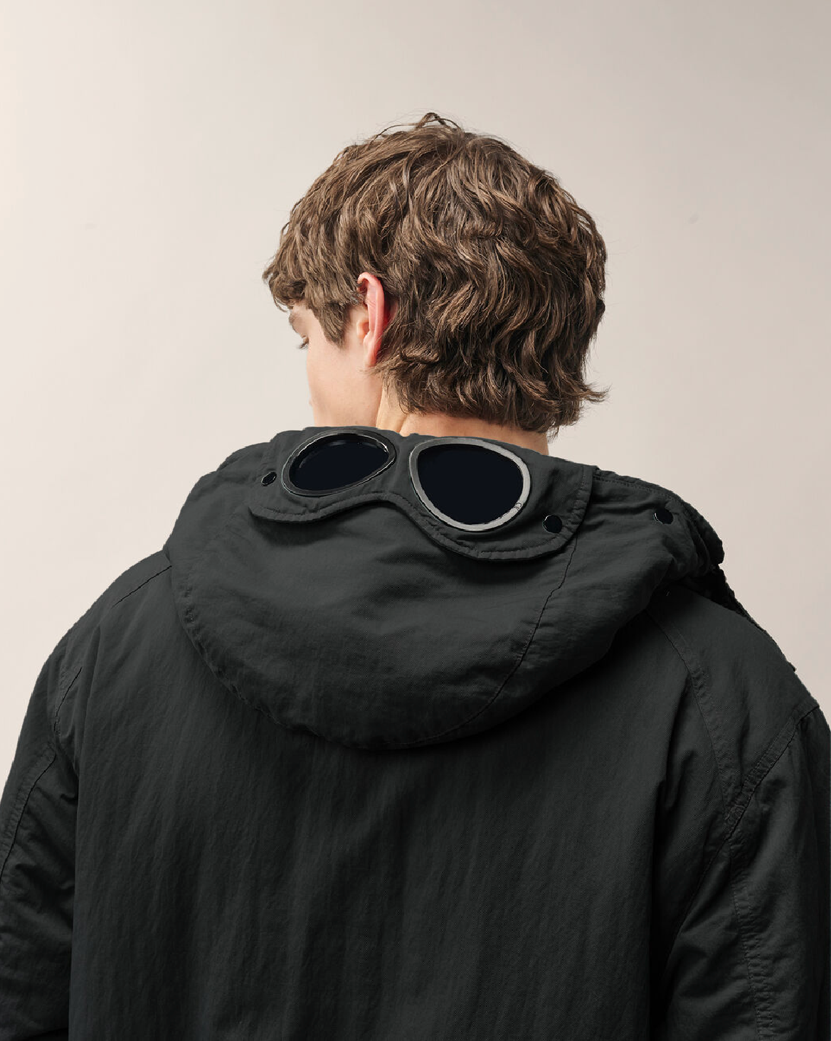 C.P. Company T-Flatt Padded Goggle Jacket in Black
