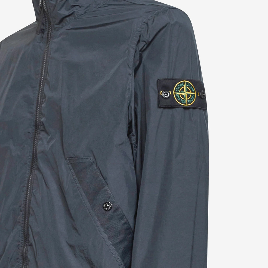 Stone Island Crinkle Reps NY Stand Collar Jacket in Slate Blue