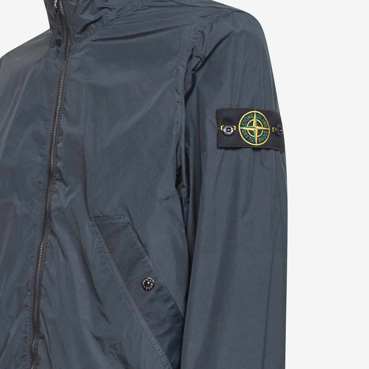 Stone Island Crinkle Reps NY Stand Collar Jacket in Slate Blue