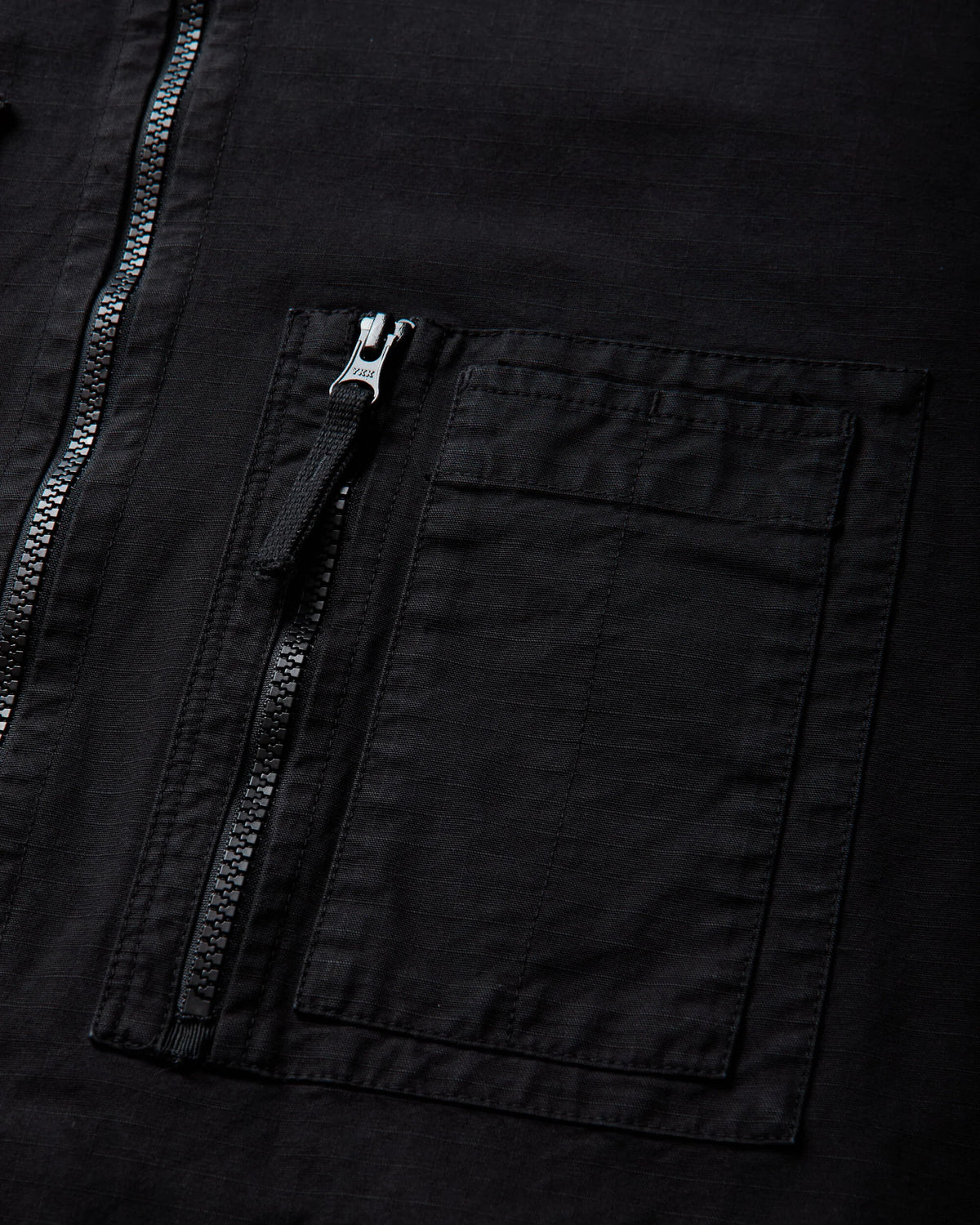 Stone Island Organic Cotton Ripstop Hooded Overshirt in Black