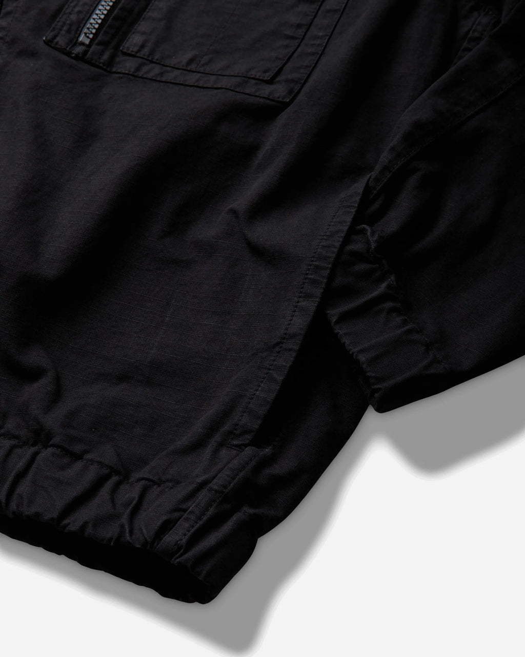 Stone Island Organic Cotton Ripstop Hooded Overshirt in Black