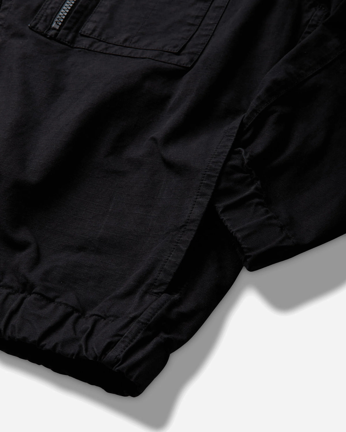 Stone Island Organic Cotton Ripstop Hooded Overshirt in Black