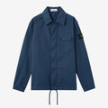 Stone Island Cotton Herringbone Overshirt in Slate Blue