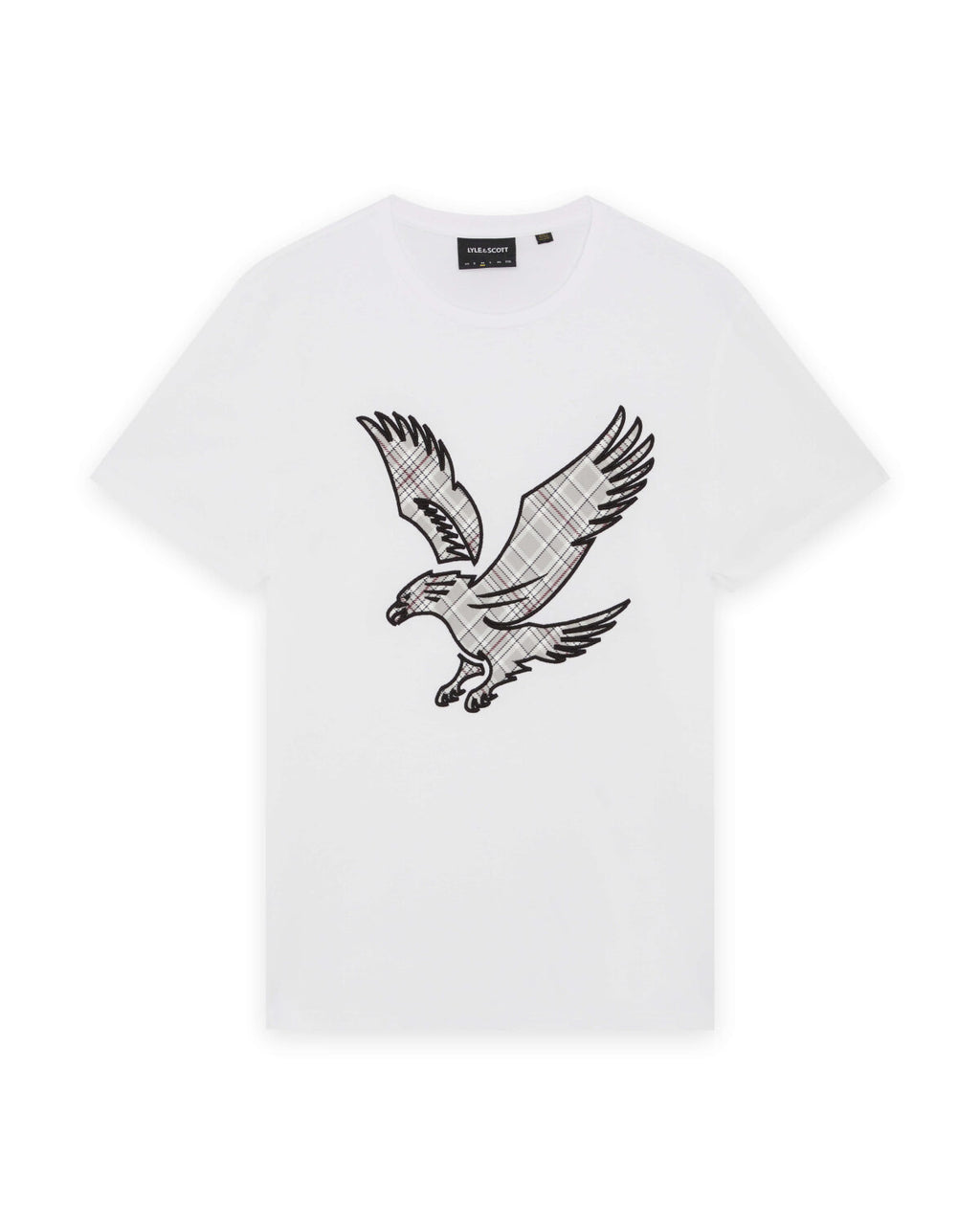 Lyle & Scott Check Eagle T-Shirt in White
