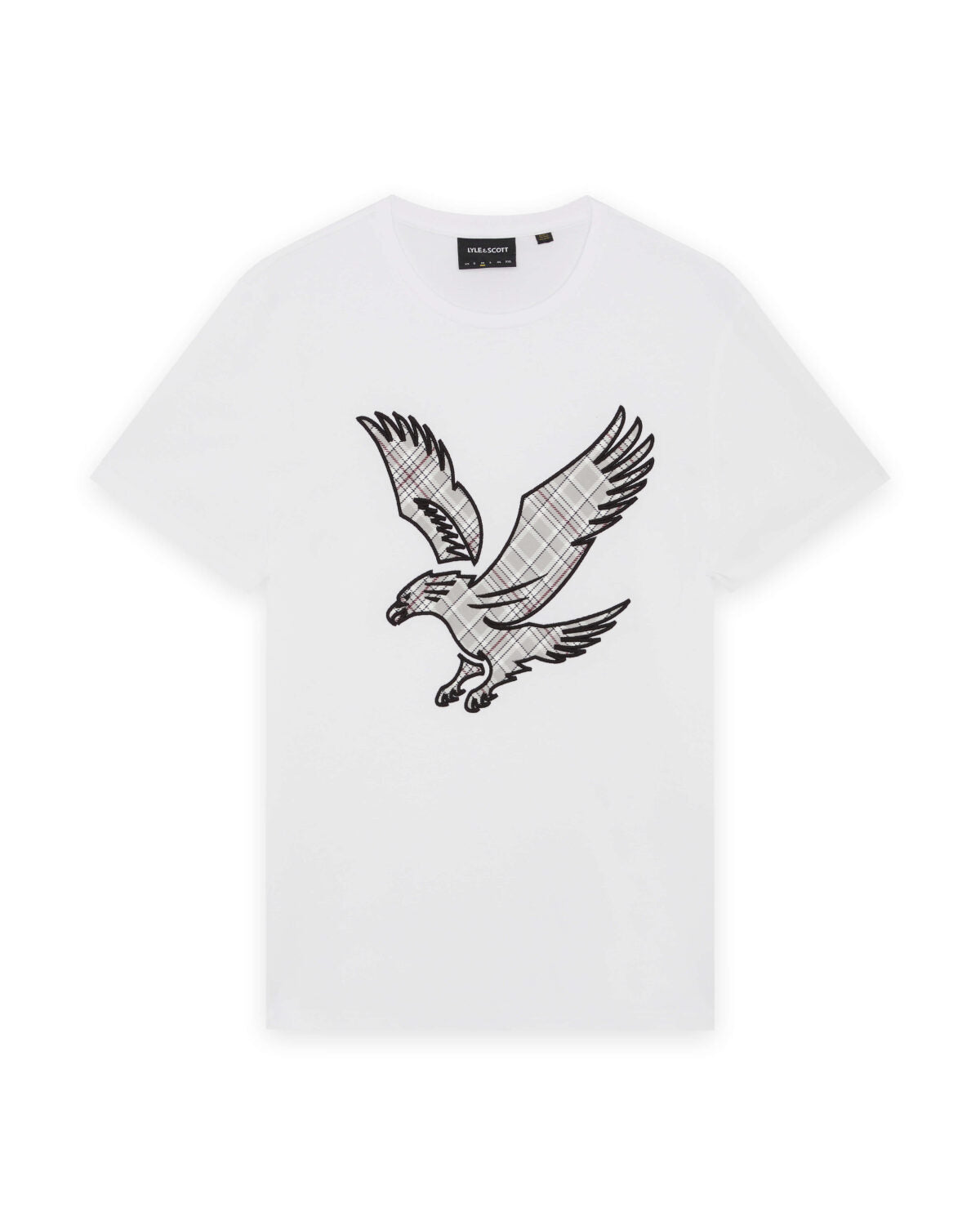 Lyle & Scott Check Eagle T-Shirt in White