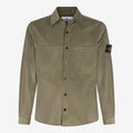 Stone Island Cotton Micro Corduroy Overshirt in Military Green