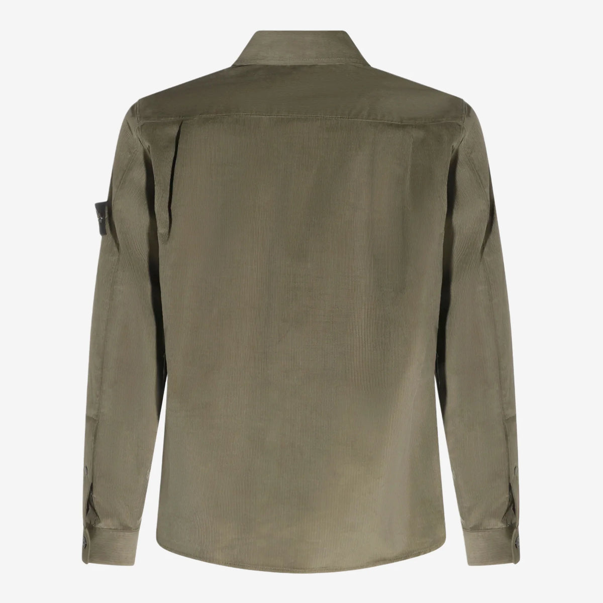 Stone Island Cotton Micro Corduroy Overshirt in Military Green