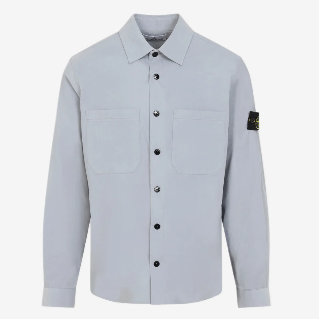 Stone Island Cotton Micro Corduroy Overshirt in Ash Grey