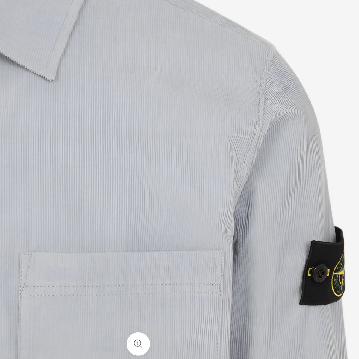 Stone Island Cotton Micro Corduroy Overshirt in Ash Grey