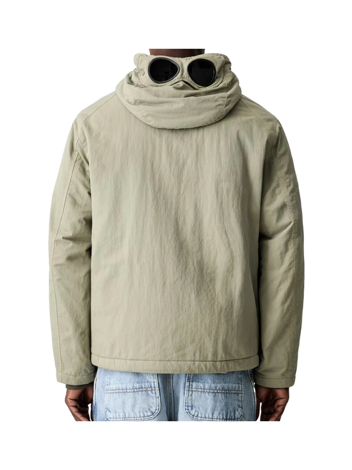 C.P. Company T-Flatt Padded Goggle Jacket in Fallen Rock - Beige
