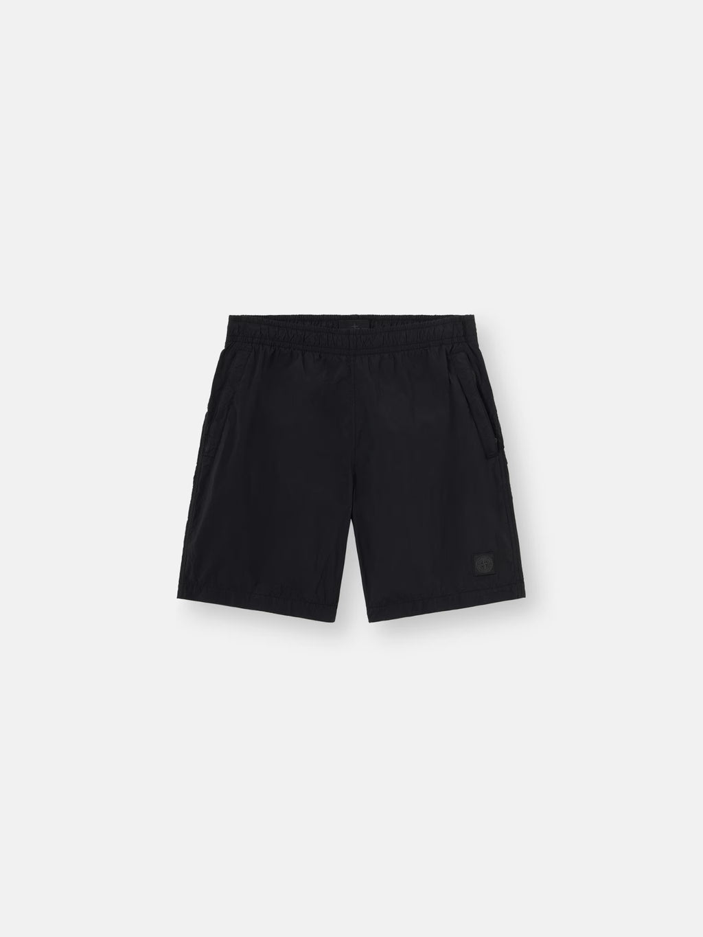 Stone Island Ghost Nylon Smerigliato Mid-Length Swim Shorts in Black
