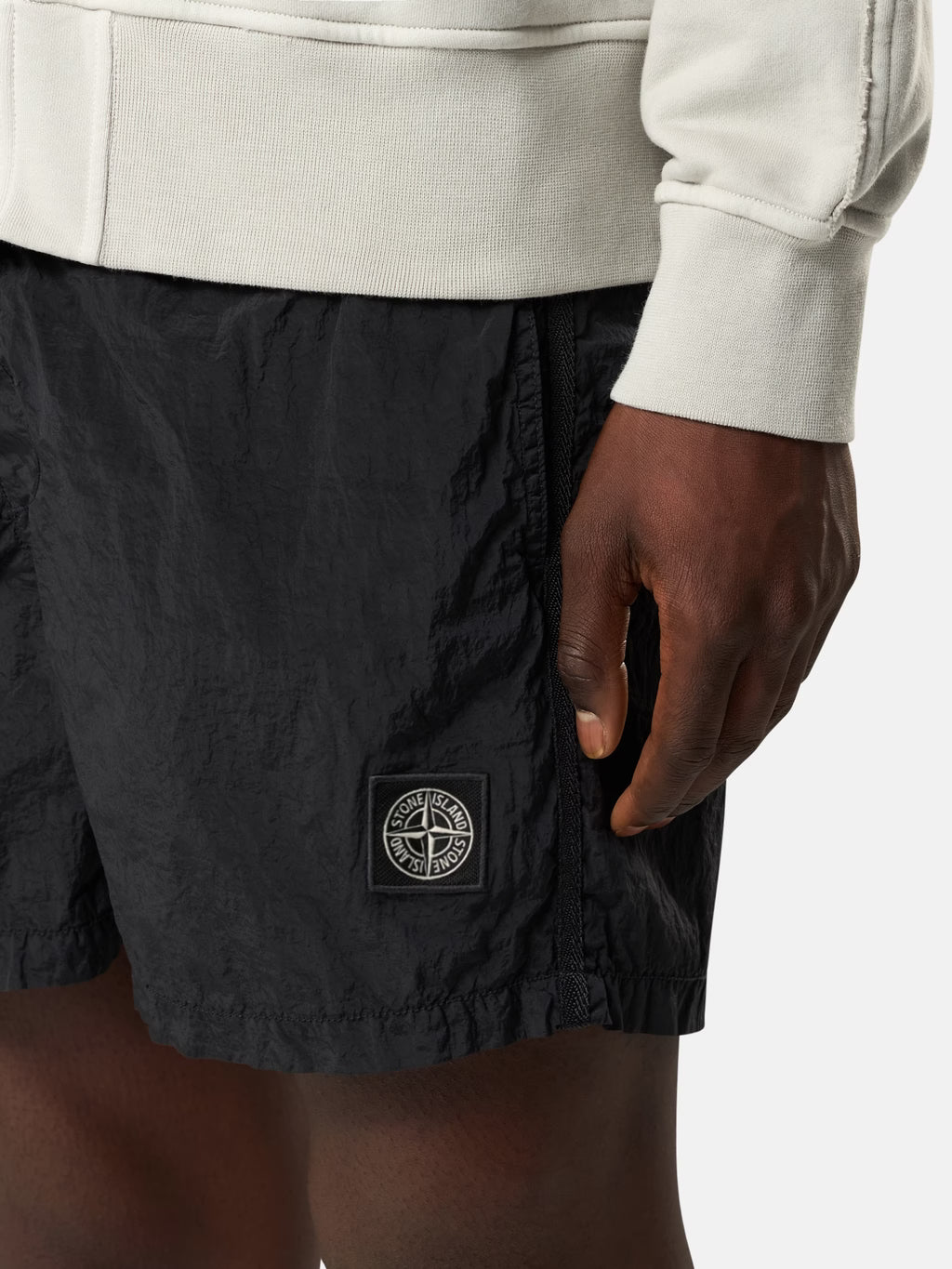 Stone Island Nylon Metal Slim-Fit Swim Shorts in Black