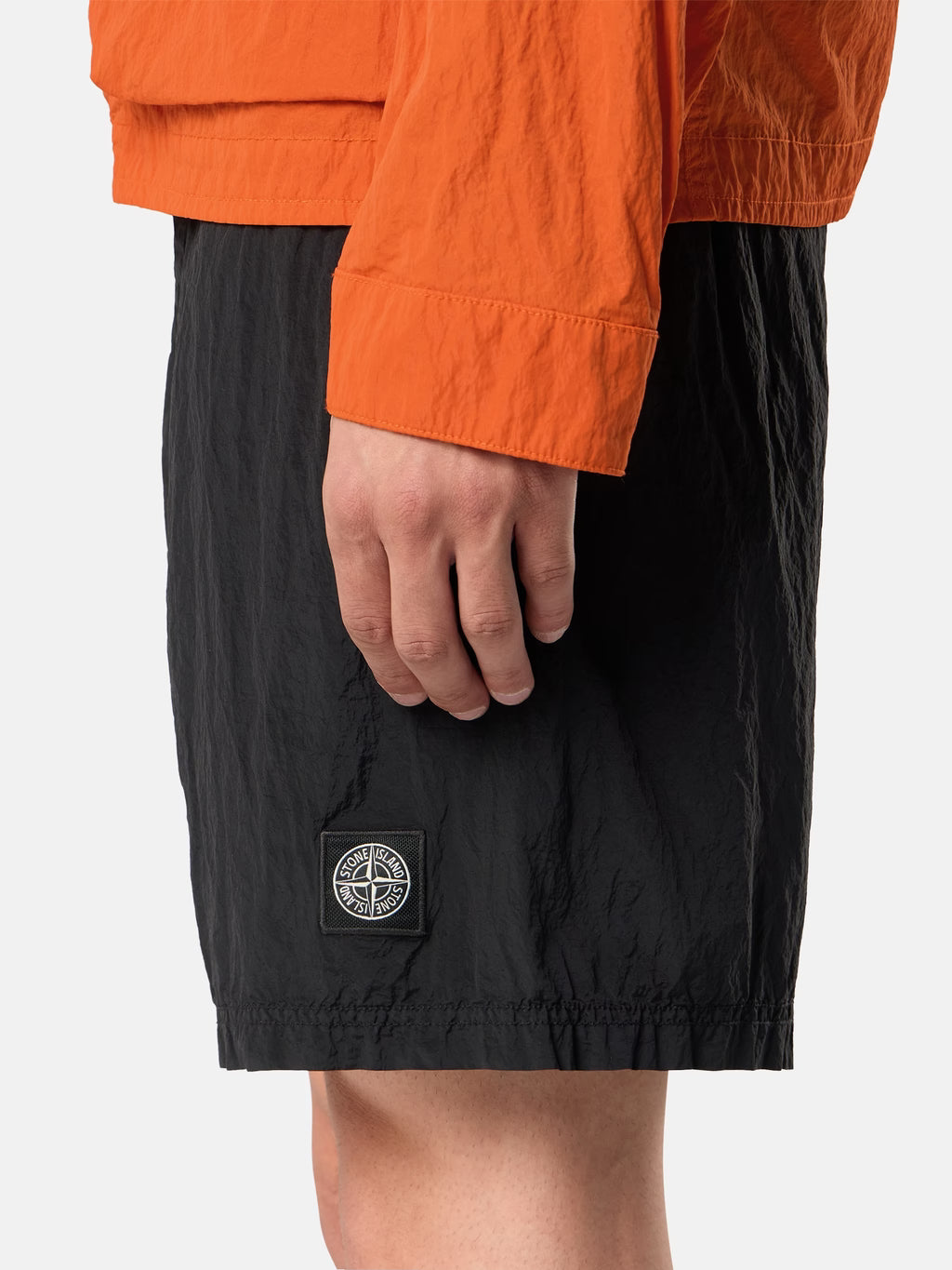 Stone Island Nylon Metal Mid-Length Swim Shorts in Black