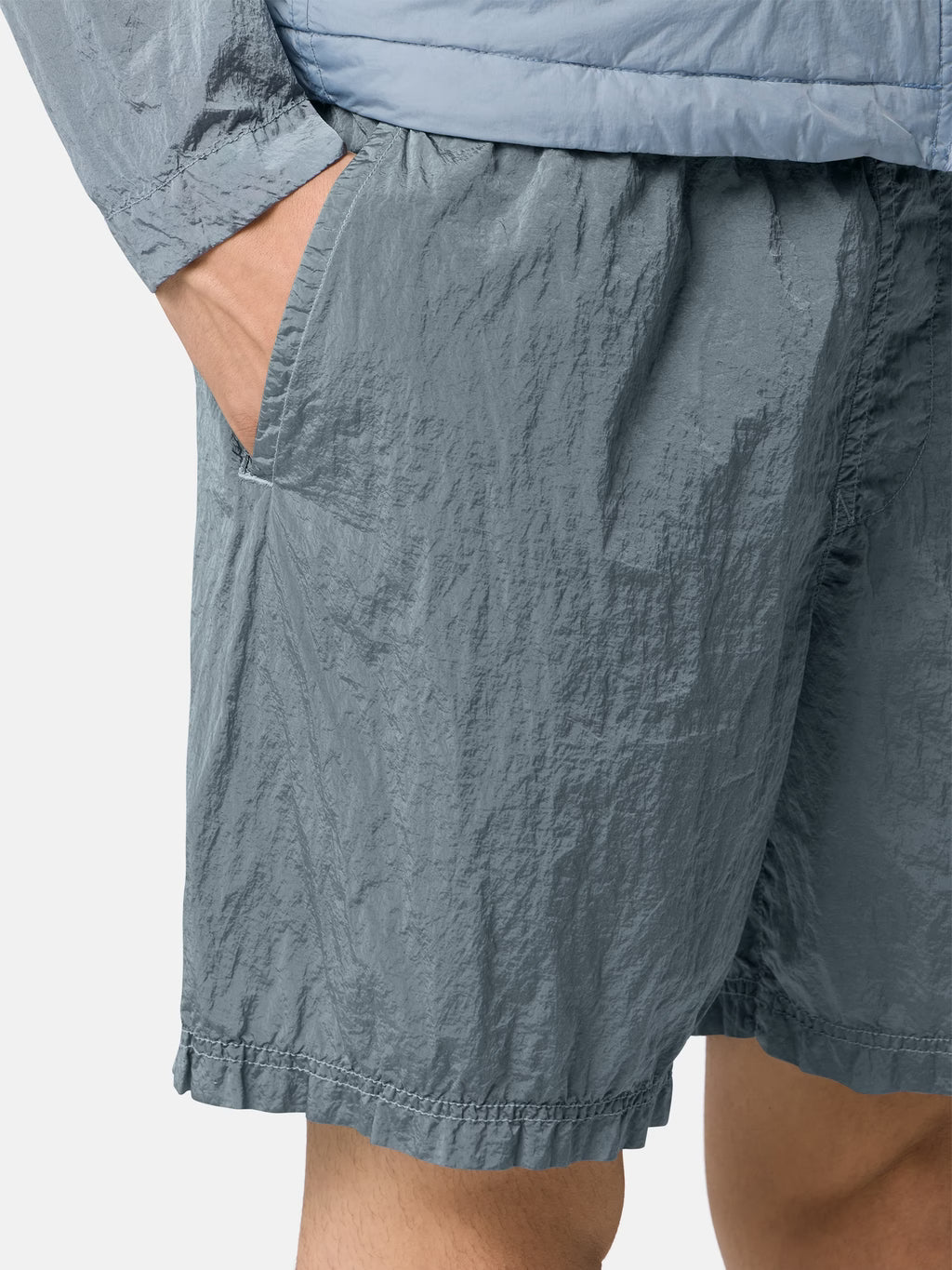 Stone Island Nylon Metal Mid-Length Swim Shorts in Ash Grey