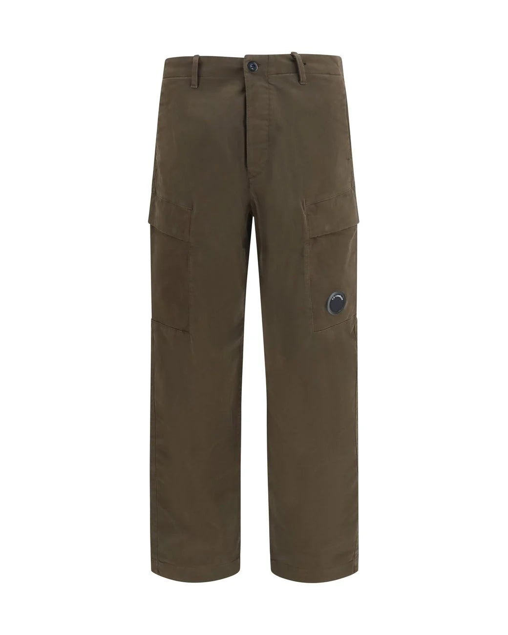 C.P. Company Stretch Sateen Lens Cargo Pants in Ivy Green