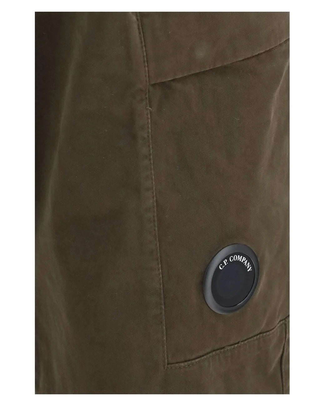 C.P. Company Stretch Sateen Lens Cargo Pants in Ivy Green