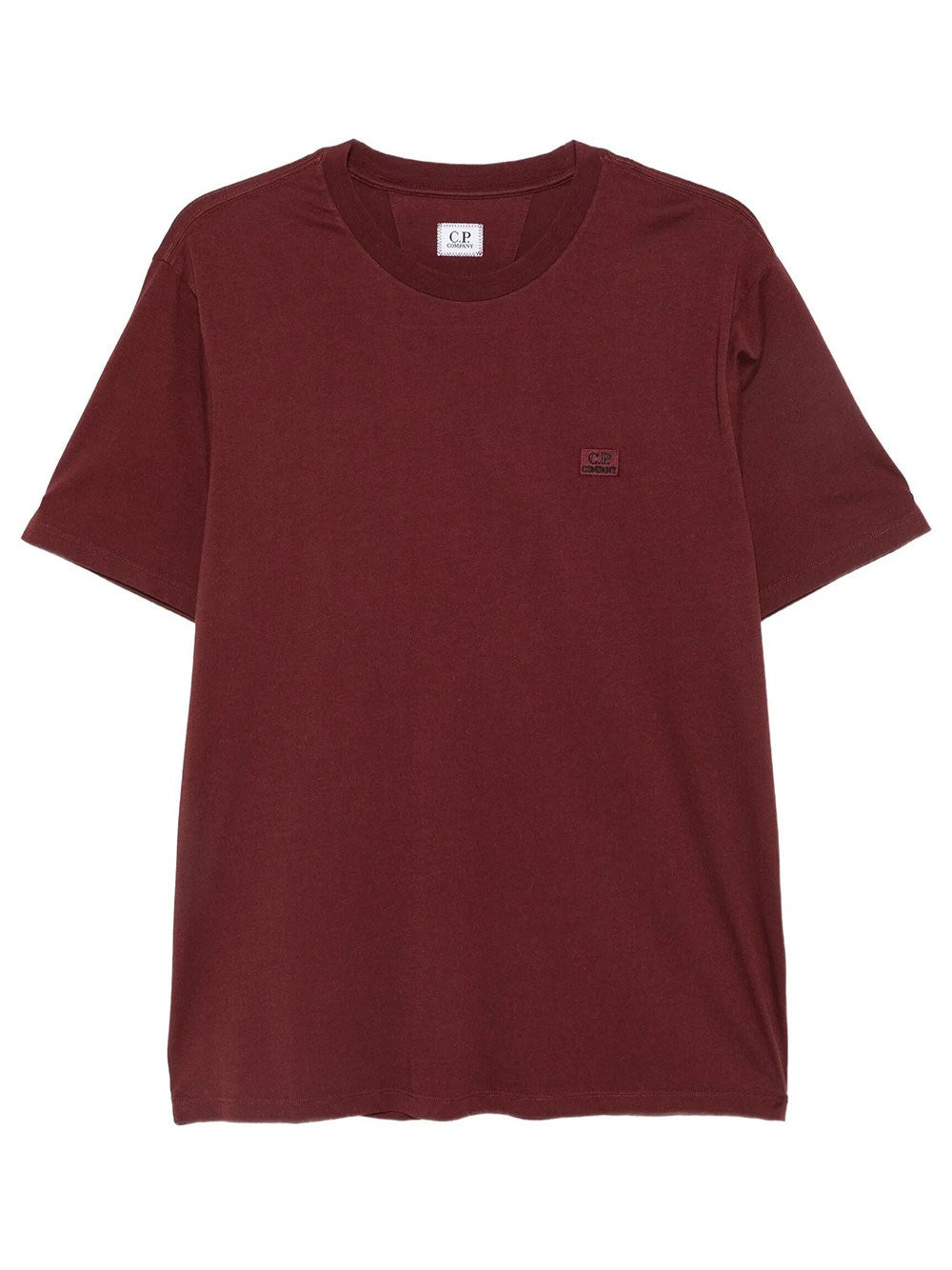 C.P. Company 30/1 Jersey Logo Patch T-Shirt in Andorra - Red