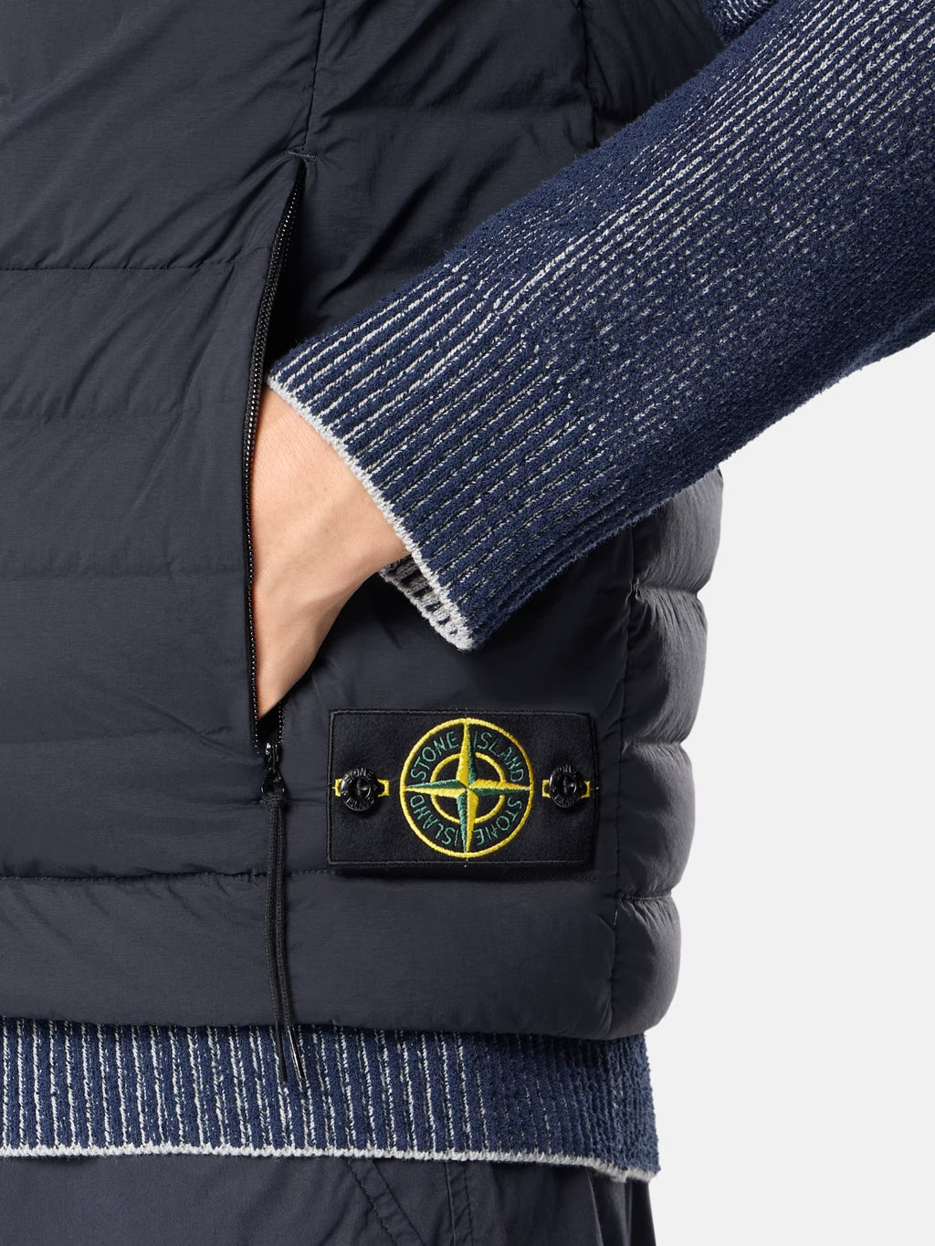 Stone Island Seamless Tunnel Nylon Down-TC Vest in Navy