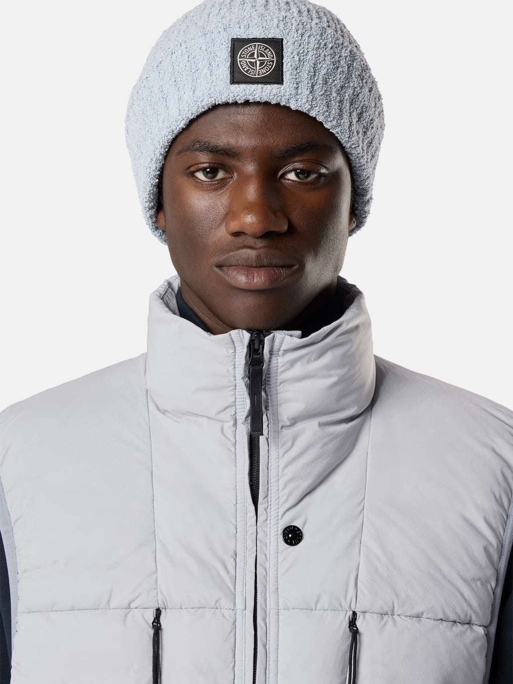 Stone Island Seamless Tunnel Nylon Down-TC Vest in Ash Grey
