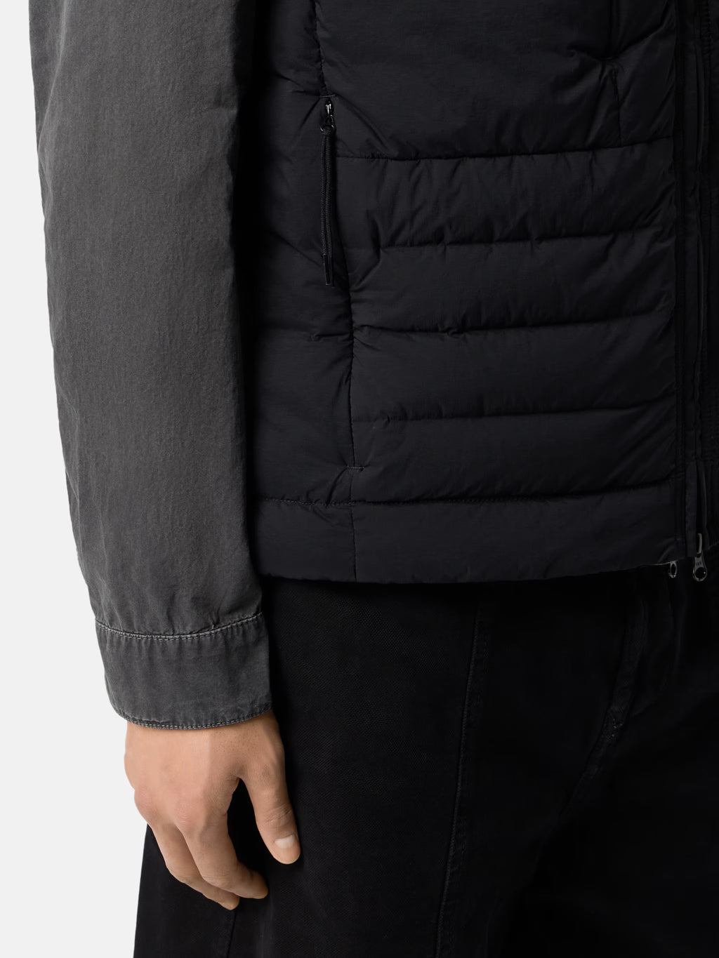 Stone Island Seamless Tunnel Nylon Down-TC Vest in Black