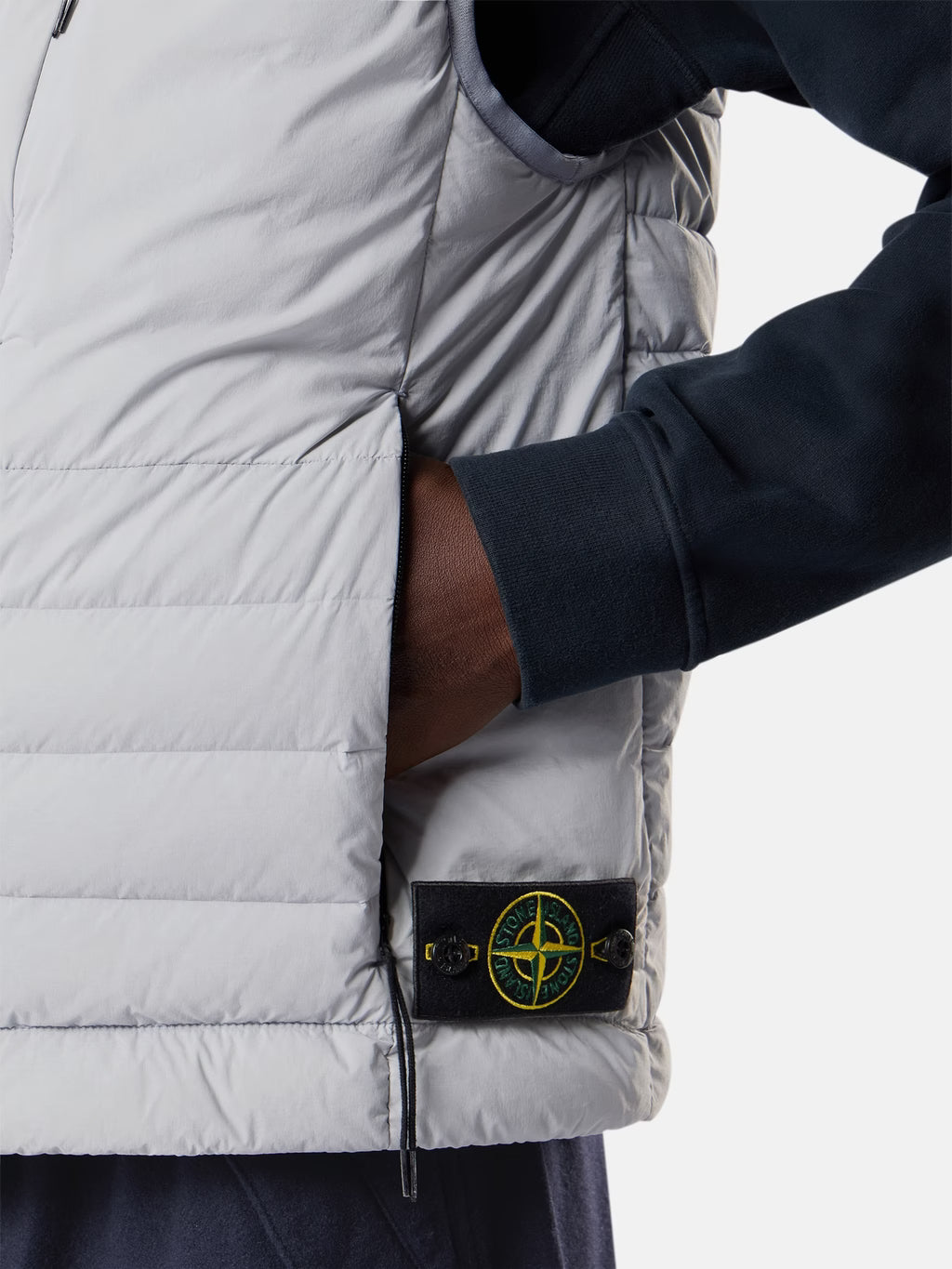 Stone Island Seamless Tunnel Nylon Down-TC Vest in Ash Grey