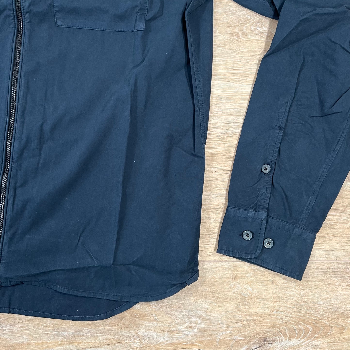 C.P. Company Gabardine Lens Overshirt in Navy