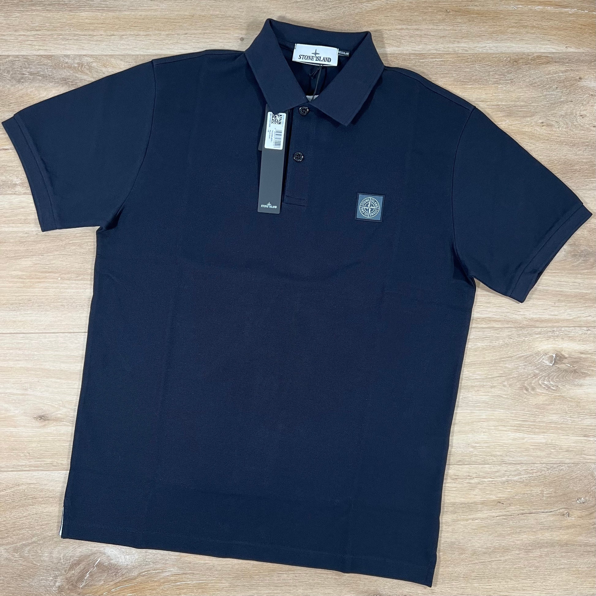 Stone Island Regular Fit Polo Shirt in Navy – Label Menswear