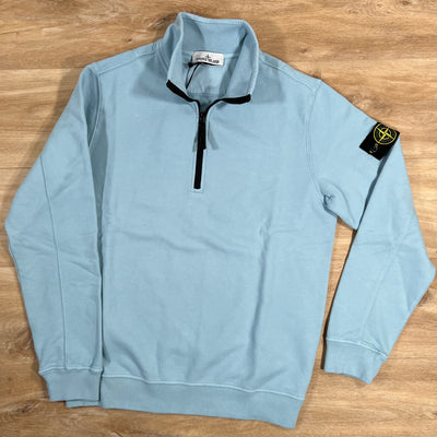 Sky blue stone island on sale jumper