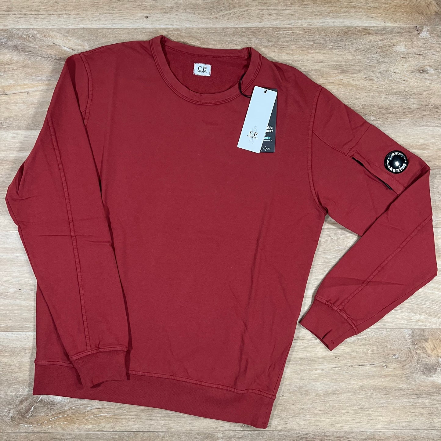 C.P. Company Light Fleece Lens Sweatshirt in Ketchup