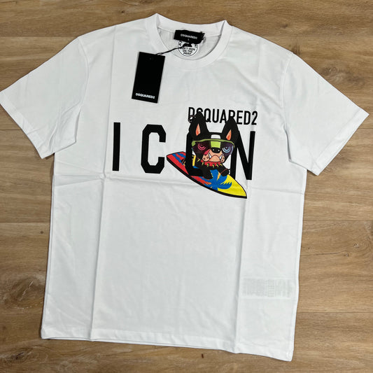 Dsquared2 Icon Graphic T-Shirt in White