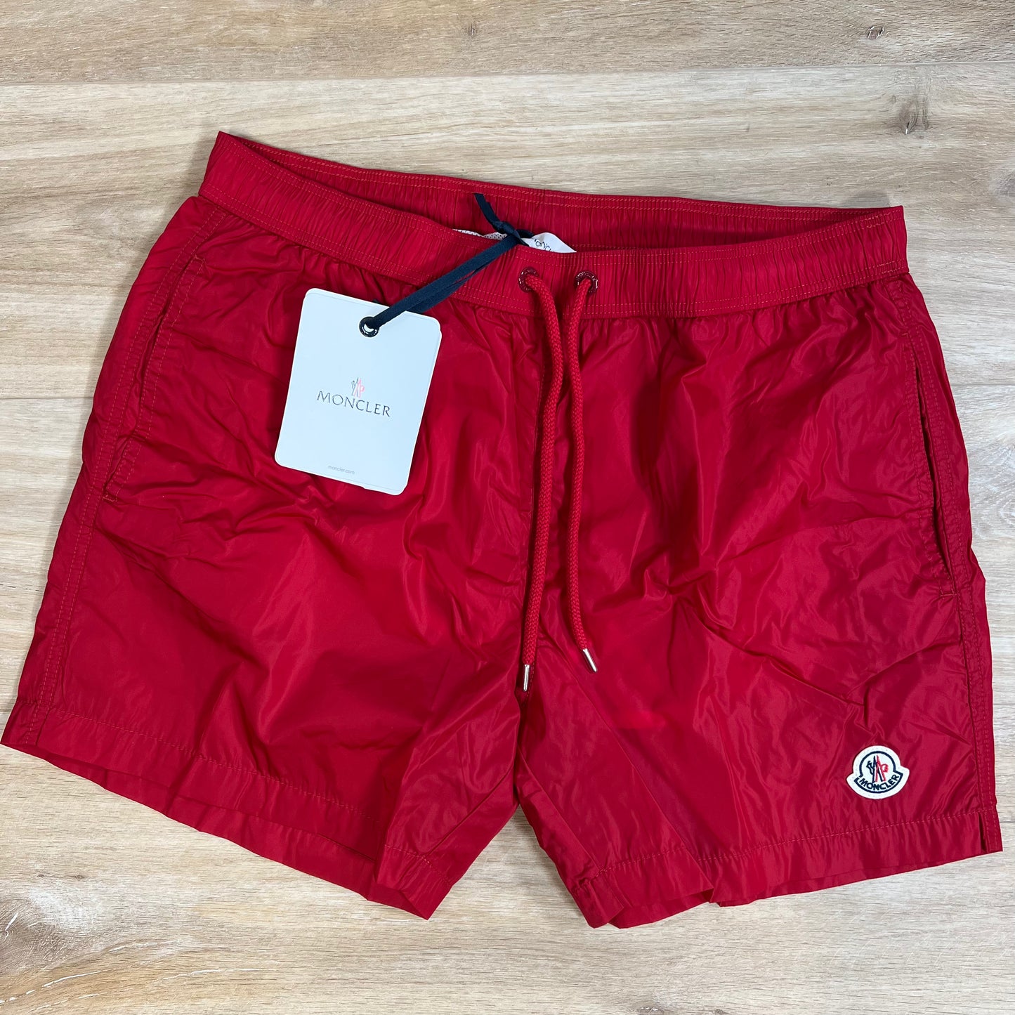 Moncler Swim Shorts in Red LABEL MENSWEAR