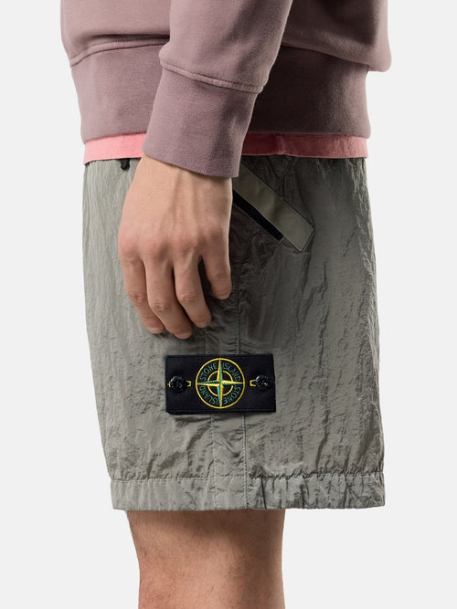 Stone Island Nylon Metal Shorts in Pearl Grey