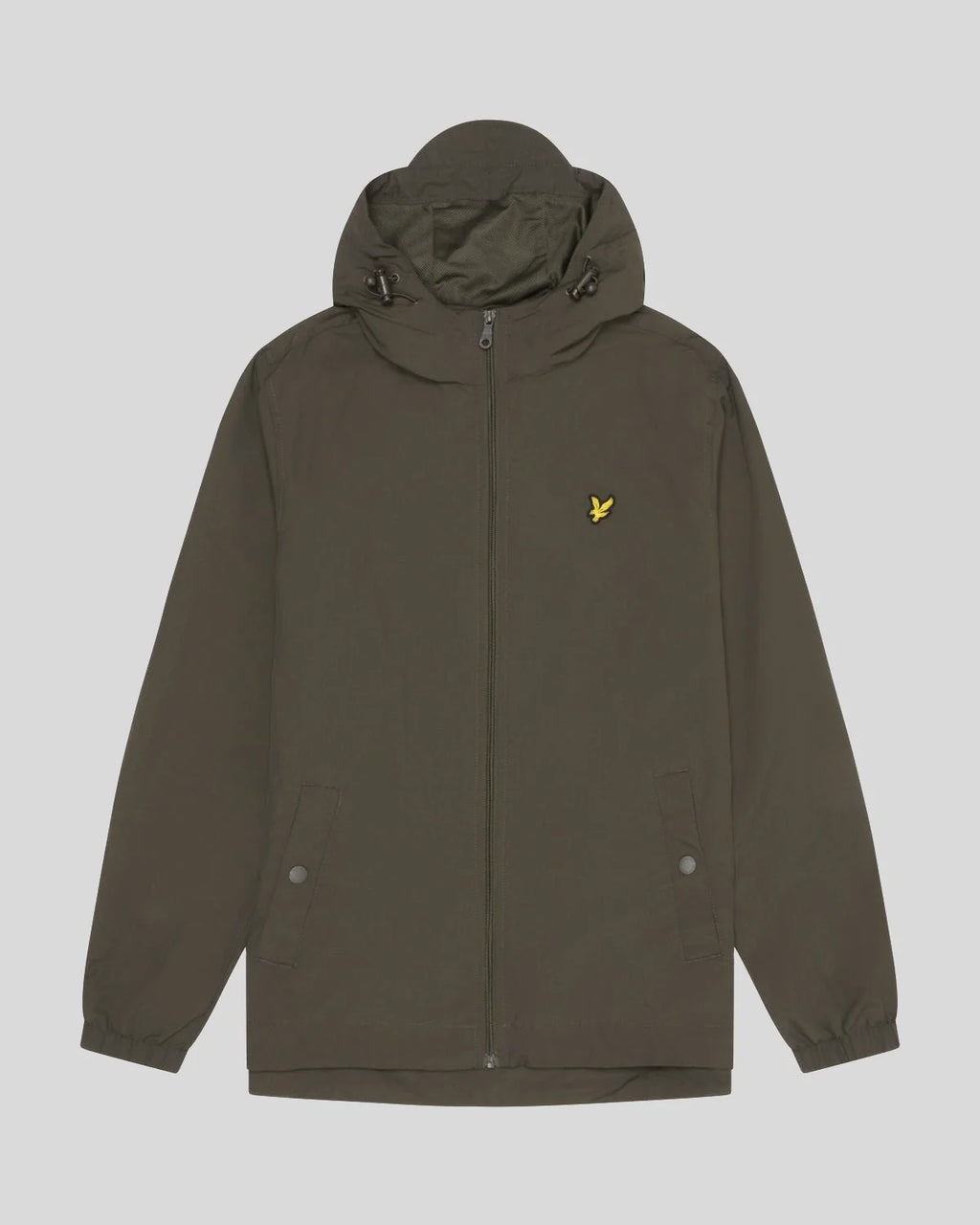 Lyle & Scott Water Resistant Hooded Jacket in Olive
