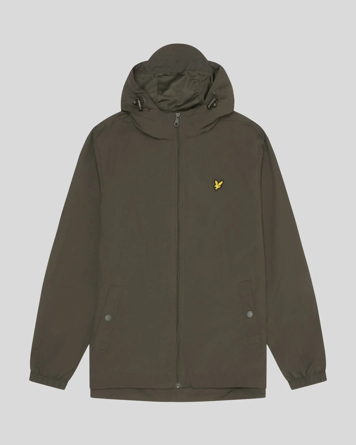Lyle & Scott Water Resistant Hooded Jacket in Olive