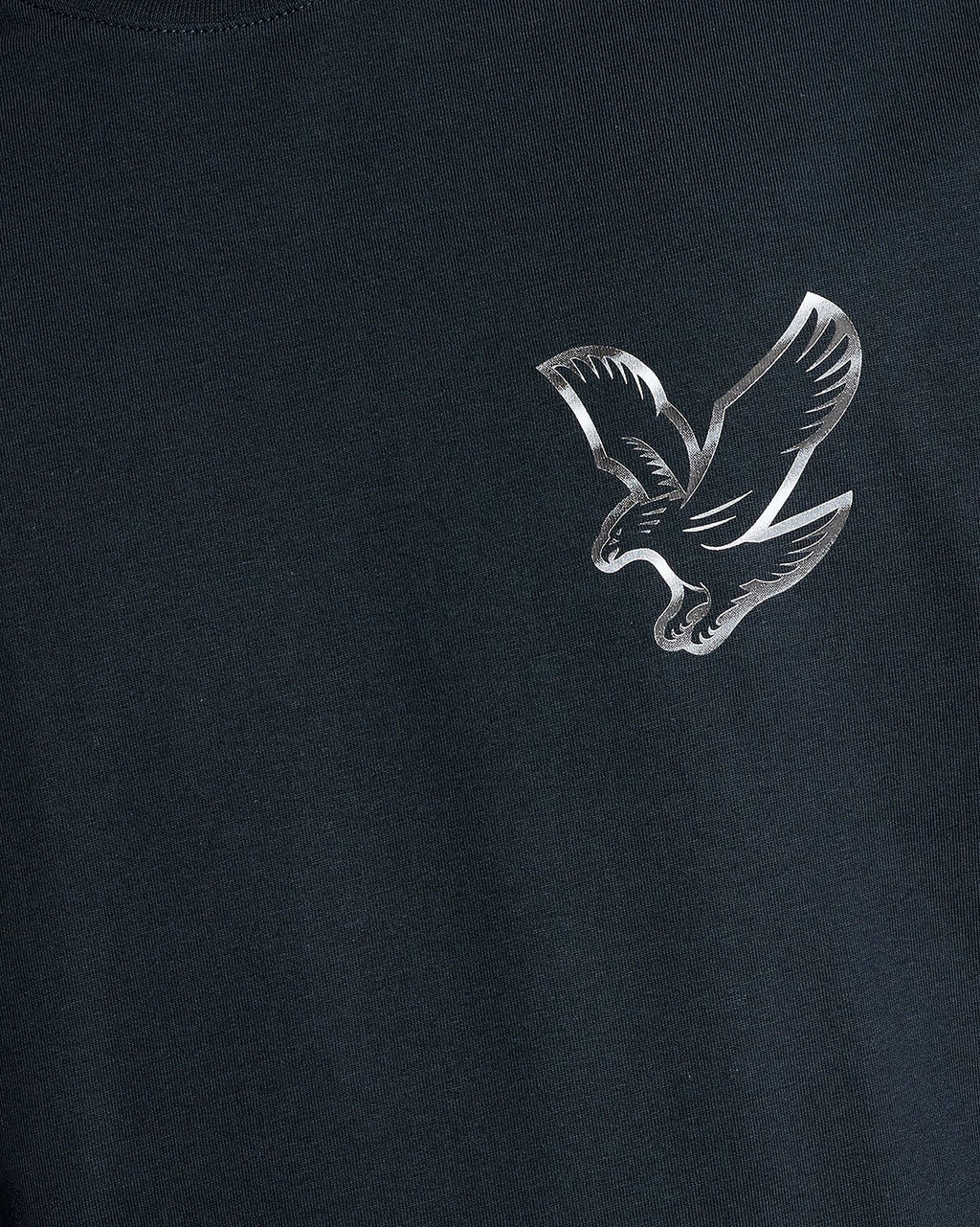 Lyle & Scott Chrome Graphic Eagle T-Shirt in Dark Navy