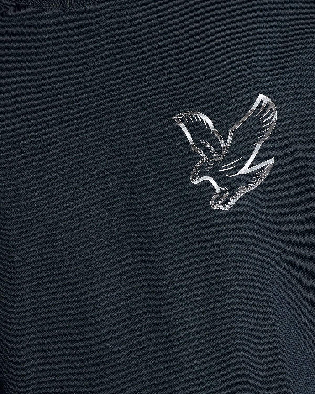 Lyle & Scott Chrome Graphic Eagle T-Shirt in Dark Navy