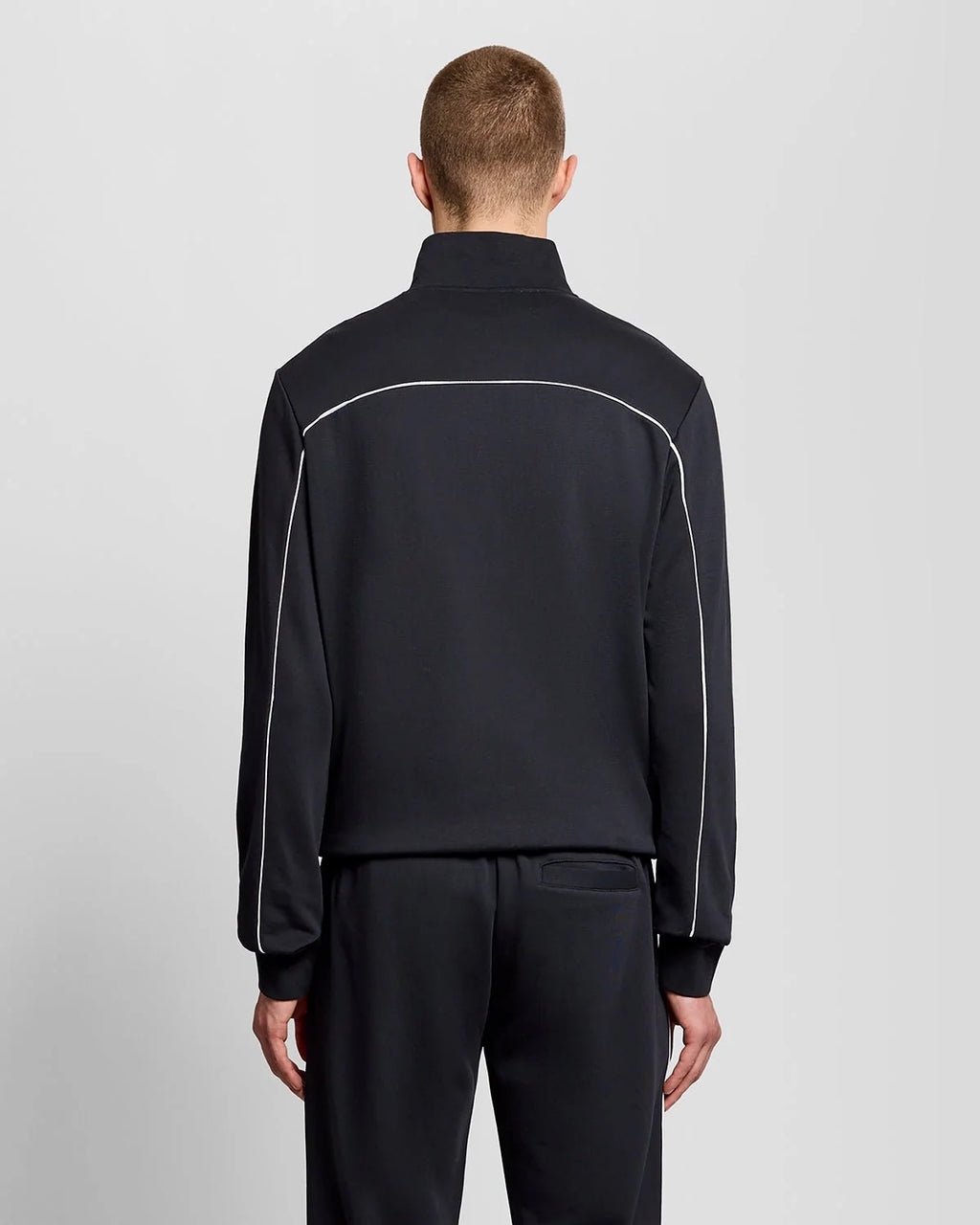 Lyle & Scott Piped Full-Zip Track Top in Dark Navy