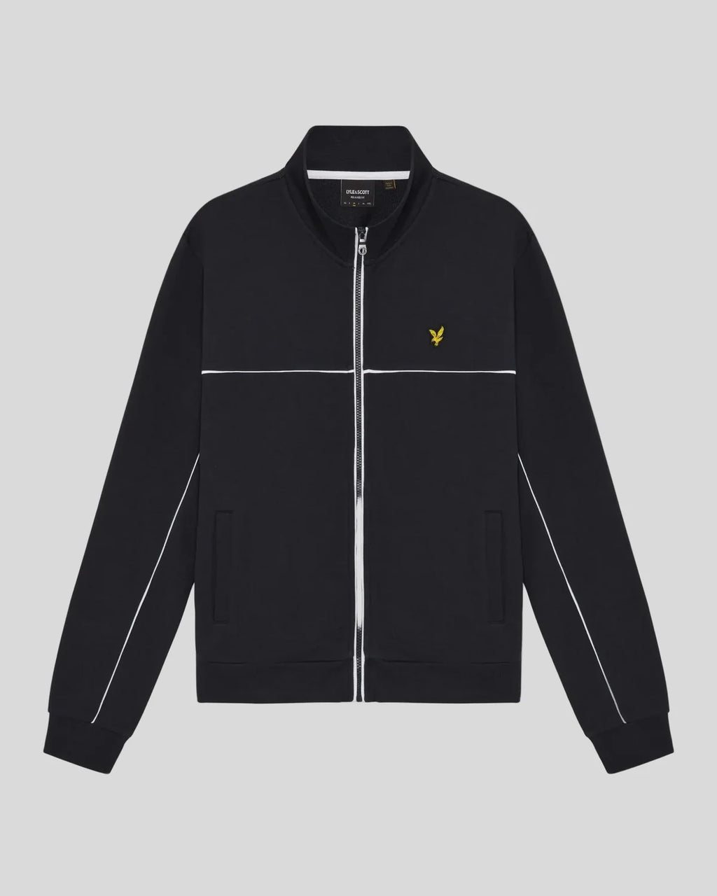 Lyle & Scott Piped Full-Zip Track Top in Dark Navy