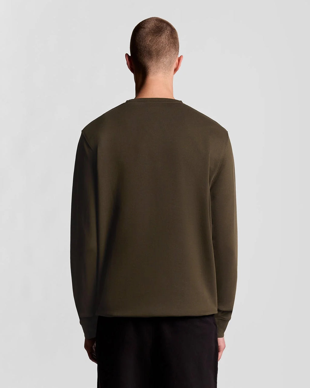 Lyle & Scott Cotton Crewneck Sweatshirt in Olive